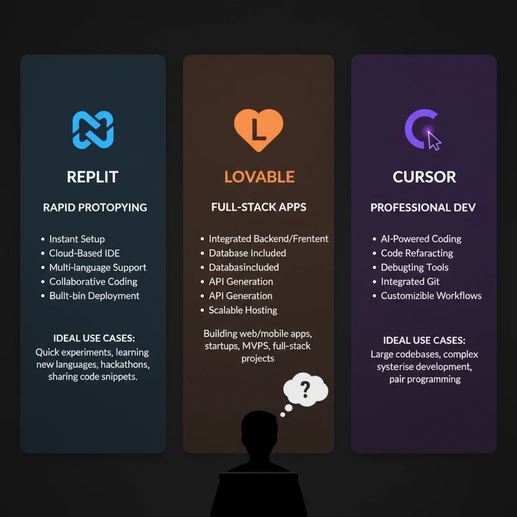 Replit vs Lovable vs Cursor: Which Vibe Coding Platform in 2025?